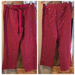 New dark red dot lounge pants M adult gapbaby scottie dogs